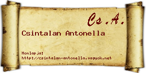 Csintalan Antonella névjegykártya